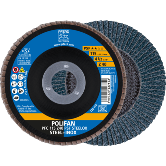 PFERD POLIFAN-Fächerscheiben PFC 115 Z 40 PSF STEELOX
