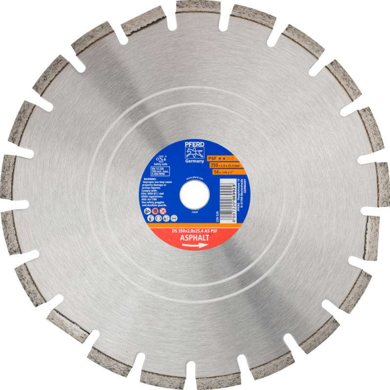 PFERD Diamantwerkzeuge für die Bauindustrie DS 350X2,8X25,4 AS PSF