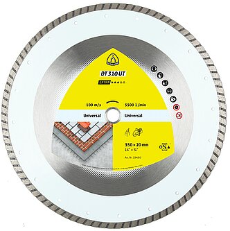 Klingspor - DT 310 UT Diamanttrennscheibe, 300 x 3 x 20 mm 3 x 10 mm, geschlossener Rand Turbo