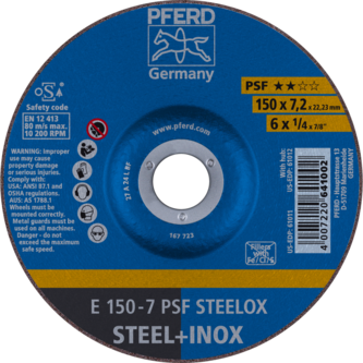 PFERD Schruppscheiben E 150-7 PSF STEELOX