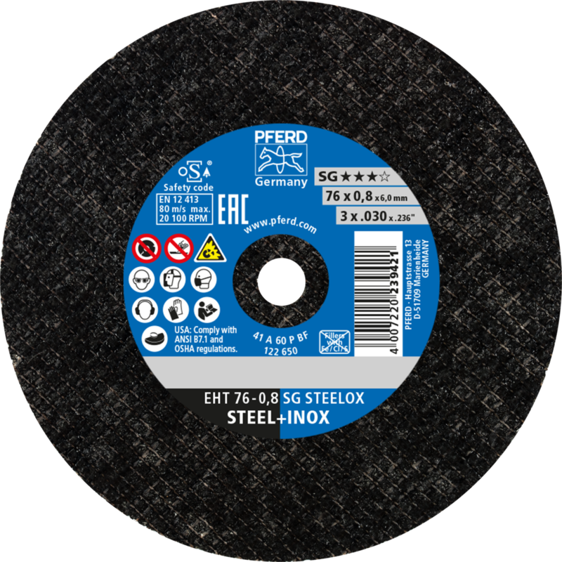 PFERD Trennscheiben EHT 76-0,8 SG STEELOX/6,0