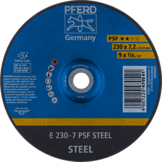 PFERD Schruppscheiben E 230-7 PSF STEEL