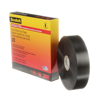 Scotch 22 Vinyl Elektro-Isolierband, Schwarz, 25 mm x 33 m, 0,25 mm