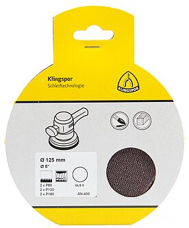 Klingspor - AN 400 Gitterscheibe/Dreiecke/Set, 150 mm, SB-verpackt im Reiter