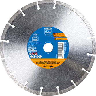 PFERD Diamantwerkzeuge für die Bauindustrie DS 230 x 2,3 x 22,23 PSF
