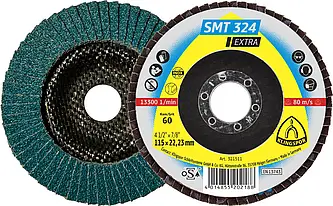 Klingspor - SMT 324 Schleifmopteller, 115 x 22,23 mm Korn 60 gewölbt