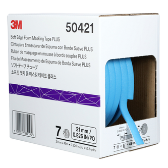 3M Soft Edge Foam Abdeckband PLUS, Blau, 21 mm x 49 m, 50421