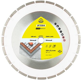 Klingspor - DT 350 U Diamanttrennscheibe, 300 x 2,8 x 20 mm 21 Segmente 40 x 2,8 x 10 mm, Standardverzahnung