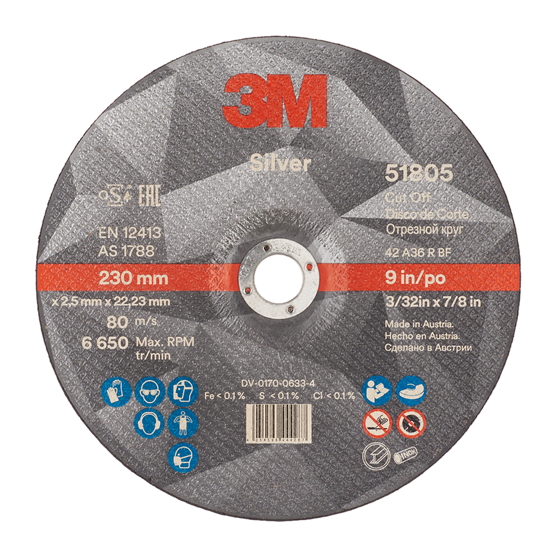 3M Silver Trennscheibe, T42, 230 mm x 2,5 mm x 22 mm