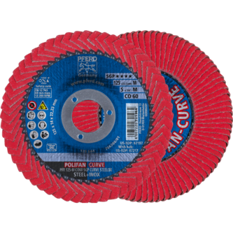 PFERD POLIFAN-Fächerscheiben PFR 125-M CO 60 SGP CURVE STEELOX