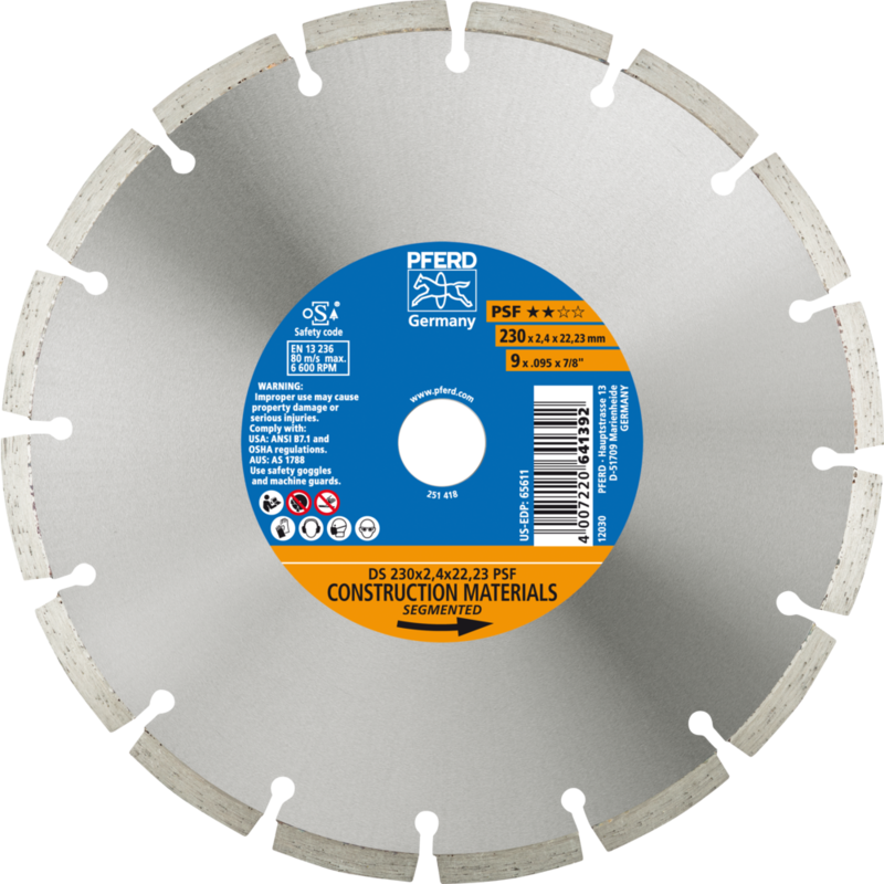 PFERD Diamantwerkzeuge für die Bauindustrie DS 230 x 2,4 x 22,23 PSF