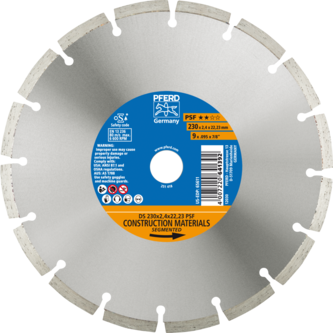 PFERD Diamantwerkzeuge für die Bauindustrie DS 230 x 2,4 x 22,23 PSF