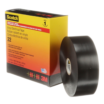 Scotch 22 Vinyl Elektro-Isolierband, Schwarz, 38 mm x 33 m, 0,25 mm