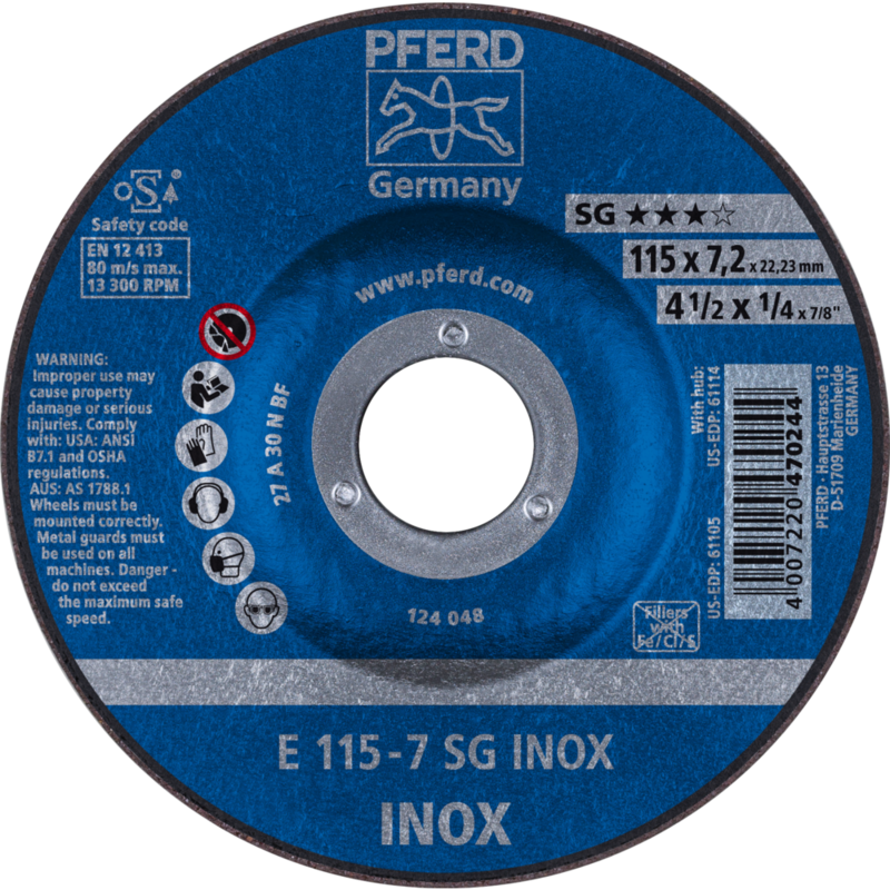 PFERD Schruppscheiben E 115-7 SG INOX
