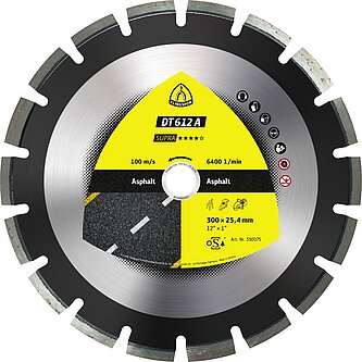 Klingspor - DT 612 A Diamanttrennscheibe, 500 x 3,7 x 25,4 mm 30 Segmente 40 x 3,7 x 10 mm, Weitverzahnt
