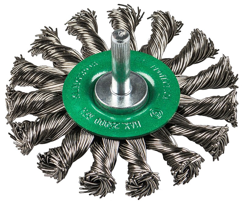 Klingspor - BRS 600 Z Schaftrundbürste gezopft Anzahl Reihen 1, 75 x 12 x 6 mm 0,5 Edelstahl