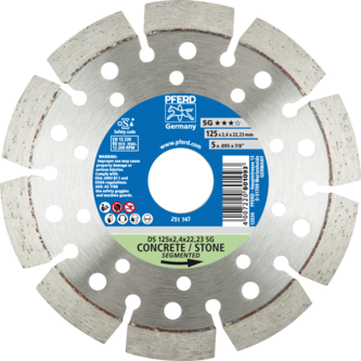 PFERD Diamantwerkzeuge für die Bauindustrie DS 125 x 2,4 x 22,23 SG