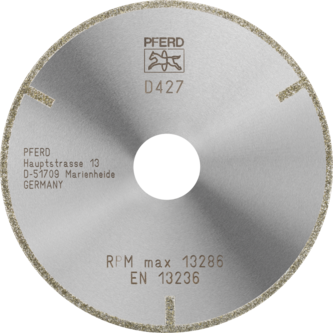 PFERD Dia.- und CBN-Trennwerkzeuge Galvanik D1A1R 115-2-22,23 D 427 GAG