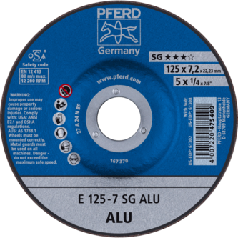 PFERD Schruppscheiben E 125-7 SG ALU