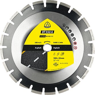Klingspor - DT 350 A Diamanttrennscheibe, 450 x 3,7 x 25,4 mm 28 Segmente 40 x 3,7 x 10 mm, Weitverzahnt