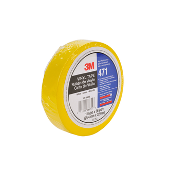 3M Weich-PVC-Klebeband 471, Gelb, 50 mm x 33 m, 0.14 mm, einzelverpackt