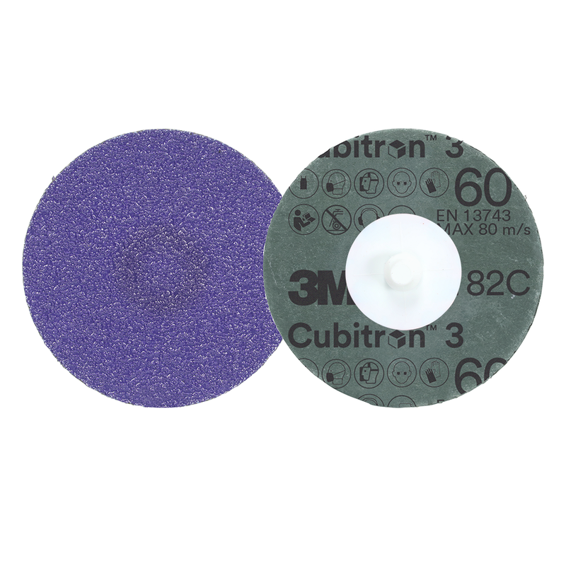 3M Cubitron 3 Roloc Fiberscheibe 1182C, 60+, TR, Purple, 51 mm, 50/Carton, 200 ea/Case