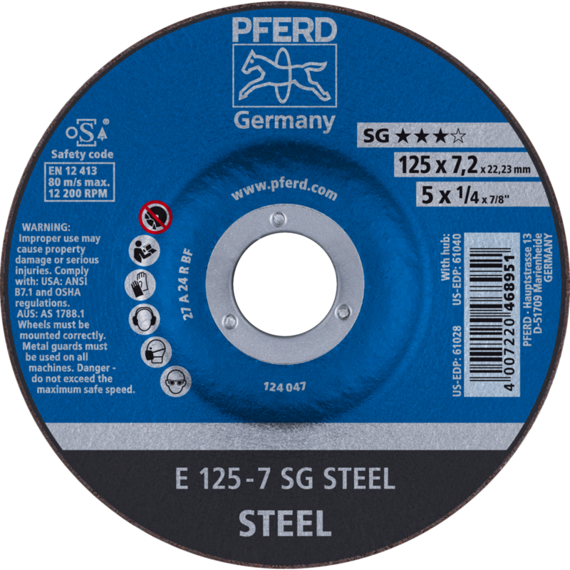 PFERD Schruppscheiben E 125-7 SG STEEL