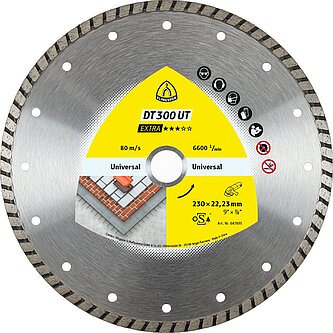 Klingspor - DT 300 UT Diamanttrennscheibe, 230 x 2,5 x 22,23 mm 2,5 x 7 mm, geschlossener Rand Turbo