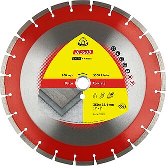 Klingspor - DT 350 B Diamanttrennscheibe, 400 x 3,6 x 25,4 mm 28 Segmente 40 x 3,6 x 10 mm, Standardverzahnung