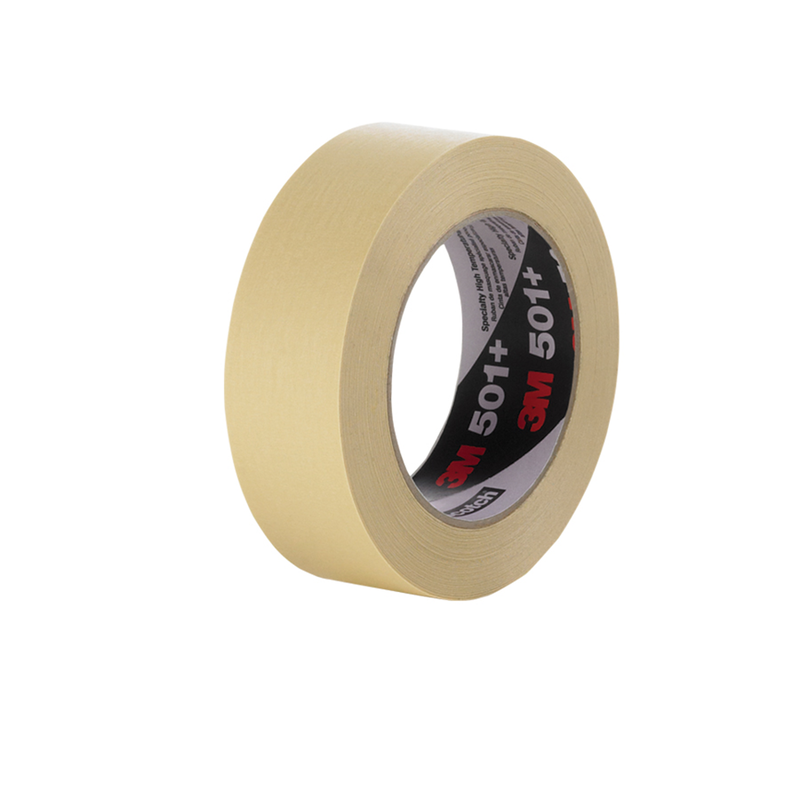 3M Industrie-Abdeckband für hohe Temperaturen 501E, Beige, 100 mm x 50 m, 0.150 mm