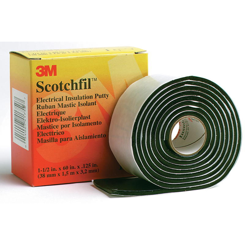 3M Scotchfil Buthyl-Kautschuk-Band, selbstverschweißend, Schwarz, 38 mm x 1,5 m, 3 mm