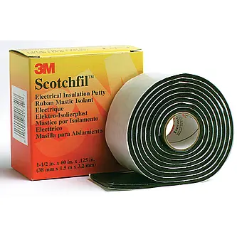 3M Scotchfil Buthyl-Kautschuk-Band, selbstverschweißend, Schwarz, 38 mm x 1,5 m, 3 mm