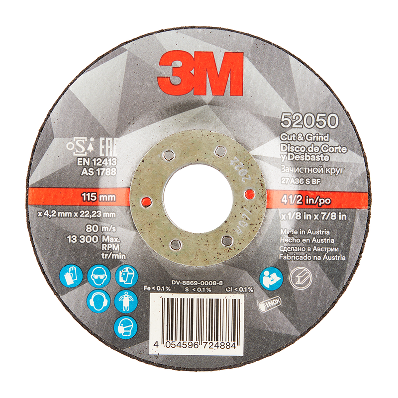 3M Cut and Grind Schruppscheibe, T27, 115mm x 4,2mm x 22 mm, 36+