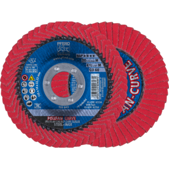 PFERD POLIFAN-Fächerscheiben PFR 115-M CO 60 SGP CURVE STEELOX