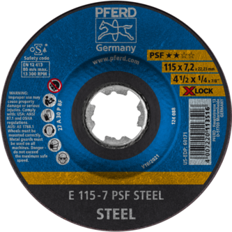 PFERD Schruppscheiben E 115-7 PSF STEEL/X-LOCK
