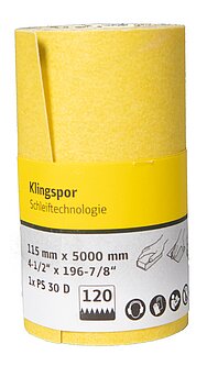 Klingspor - PS 30 D Schleifrolle, 115 x 5000 mm Korn 60