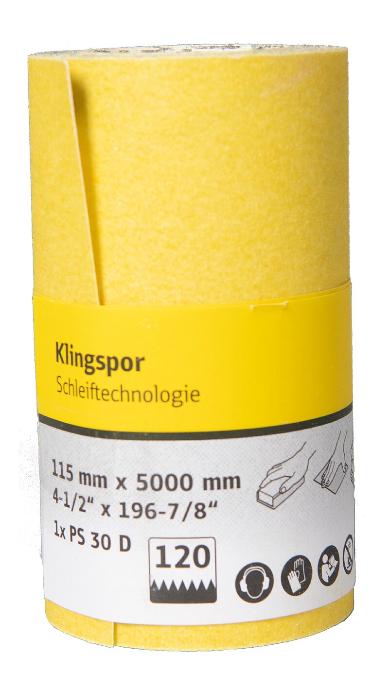 Klingspor - PS 30 D Schleifrolle, 115 x 5000 mm Korn 60