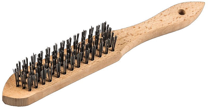 Klingspor - BH 600 Handbürste Standard Anzahl Reihen 2, 125 x 25 x 290 mm Holzgriff 0,35 Stahl