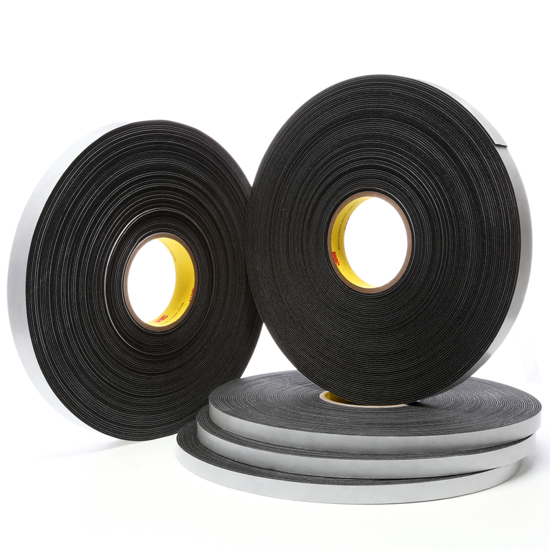 3M Einseitiges Vinyl-Schaumstoff-Klebeband 4516, Schwarz, 9 mm x 33 m, 1.6 mm