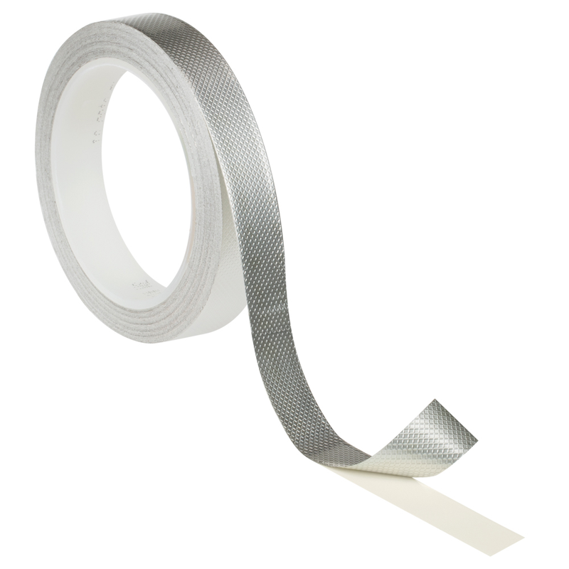 3M ET 1345 Kupferfolie, geprägt, verzinnt, mit nicht-leitfähigem Kleber, Zinn, 584 mm x 950 m x 0,1 mm