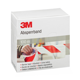3M Absperrband, Rot-Weiß, 70 mm x 100 m