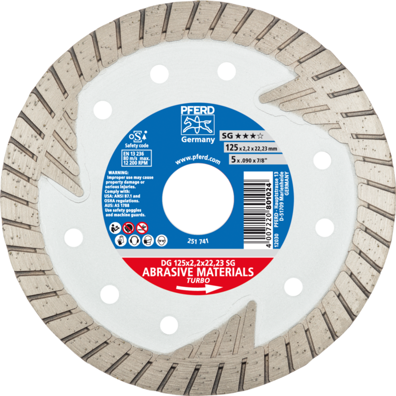 PFERD Diamantwerkzeuge für die Bauindustrie DG 125 x 2,2 x 22,23 SG