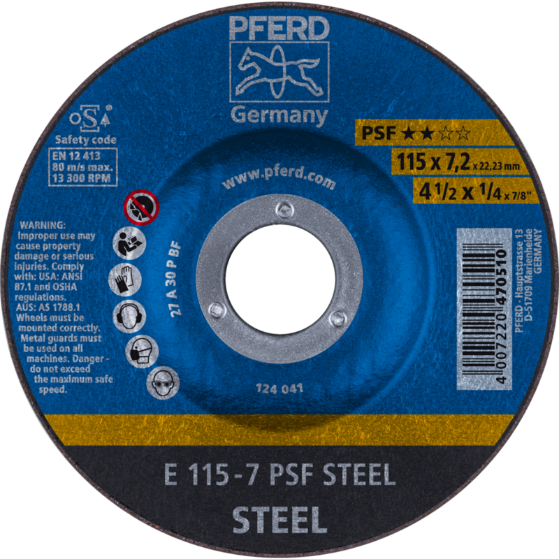 PFERD Schruppscheiben E 115-7 PSF STEEL