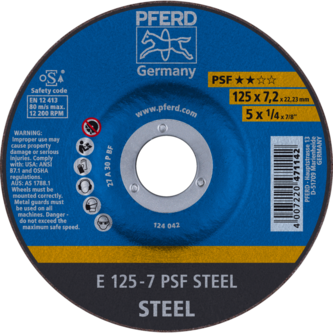 PFERD Schruppscheiben E 125-7 PSF STEEL (5)