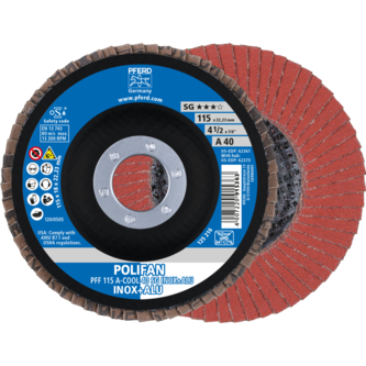 PFERD POLIFAN-Fächerscheiben PFF 115 A-COOL 40 SG INOX+ALU