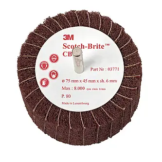 Scotch-Brite Lamellenbürste CB-ZS, rot, 76,2 mm, 45 mm, 6 mm, P120