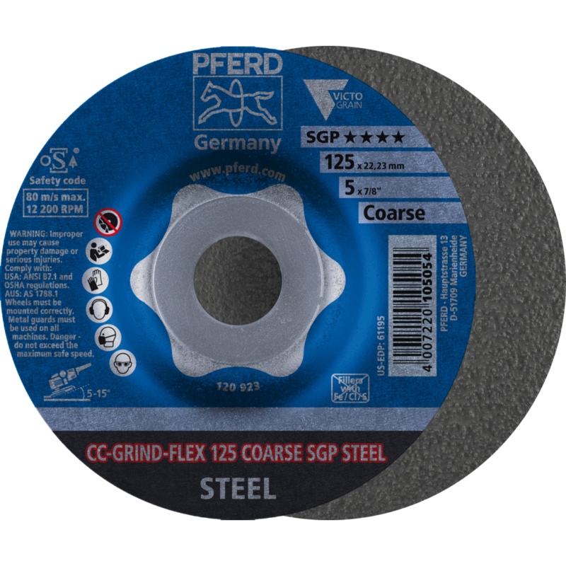 PFERD CC-GRIND (inkl. SOLID, FLEX, STRONG) CC-GRIND FLEX 125 COARSE SGP STEEL