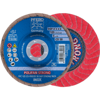 PFERD POLIFAN-Fächerscheiben PFC 125 CO-FREEZE 50 SGP STRONG INOX