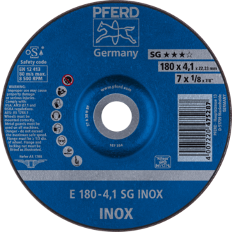 PFERD Schruppscheiben E 180-4,1 SG INOX
