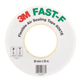 3M Flexibles Dehnbares Dichtband mit geteiltem Schutzpapier 8067E FAST-F, Braun, 50 mm x 25 m, 0.25 mm